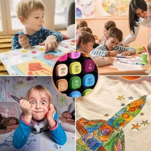 Set Marcadores Doble Punta X 80